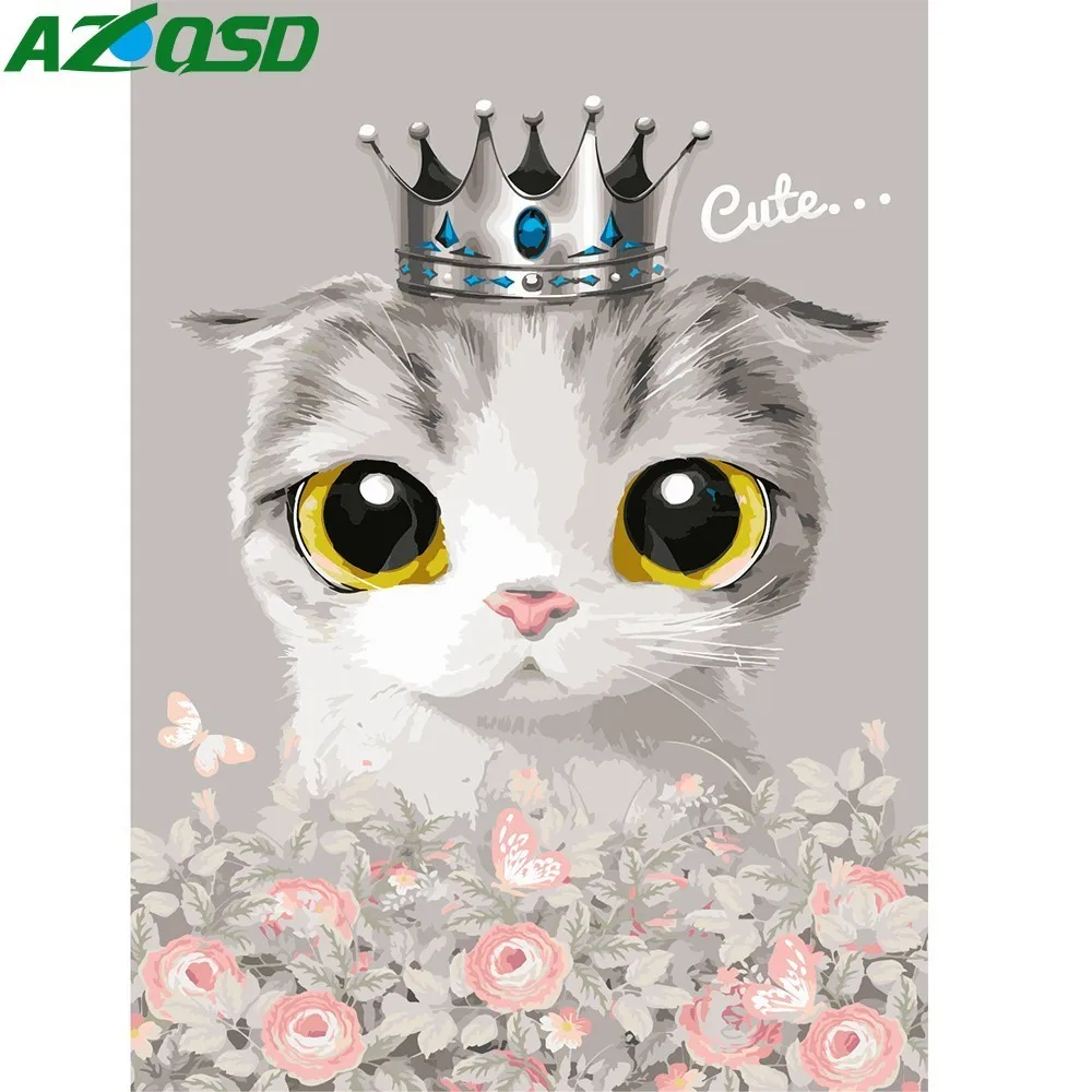 

AZQSD Painting By Number Cartoon Animals Coloring By Numbers Paint Canvas Picture DIY Oil Painting Hand Painted Modern SZYH-A372