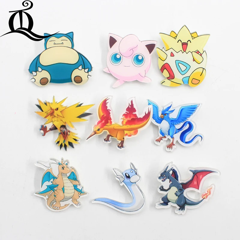 

free shipping 1 PCS lovely pokemon cartoon mix for Clothing Acrylic Badges Kawaii Icons on The Backpack Pin Brooch Badge Z36