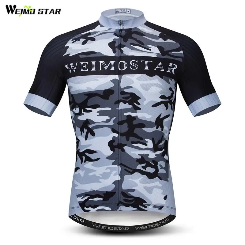 Weimostar فريق الرياضة الدراجات جيرسي التمويه الصيف الرجال دراجة ارتداء الملابس سريعة الجافة MTB الدراجة جيرسي سباق قميص ركوب دراجات