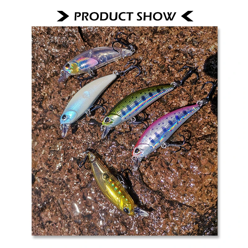 TacklePRO M51 Jerkbait маленькие воблеры гольян жесткая наживка Тонущая рыболовная приманка 4 г 5 см кривошипная Рыболовная Снасть басовый свежий морской