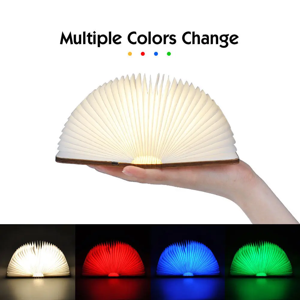 

Portable USB Rechargeable LED Magnetic Foldable Wooden Book Lamp Night Light Desk Lamp Hot Sale for Home Decor