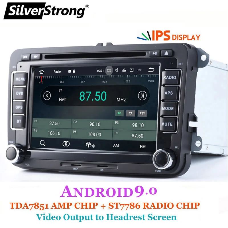 SilverStrong ips Android9.0 2din автомобильный DVD для Volkswagen Golf5 Polo Tiguan CC B6 B5 skoda octavia2 fabia 701X30|car dvd