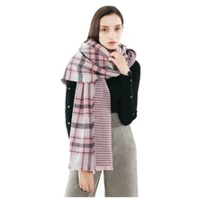 2018 Autumn And Winter New Pattern European Street Travel Joker Fashion Stripe Comfortable Imitate Cashmere Keep Warm Scarf multi function deer pattern cashmere warm keep hat scarf black white
