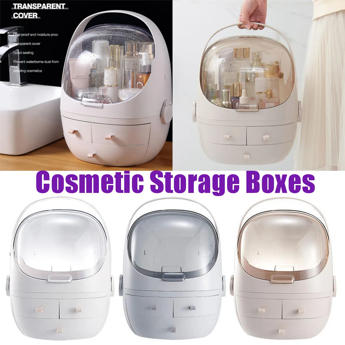 

Large capacity Acrylic Desktop Makeup Storage Box Brush Holder Jewelry Organizer Case Drawer Cosmetic Organizer Storage Rack