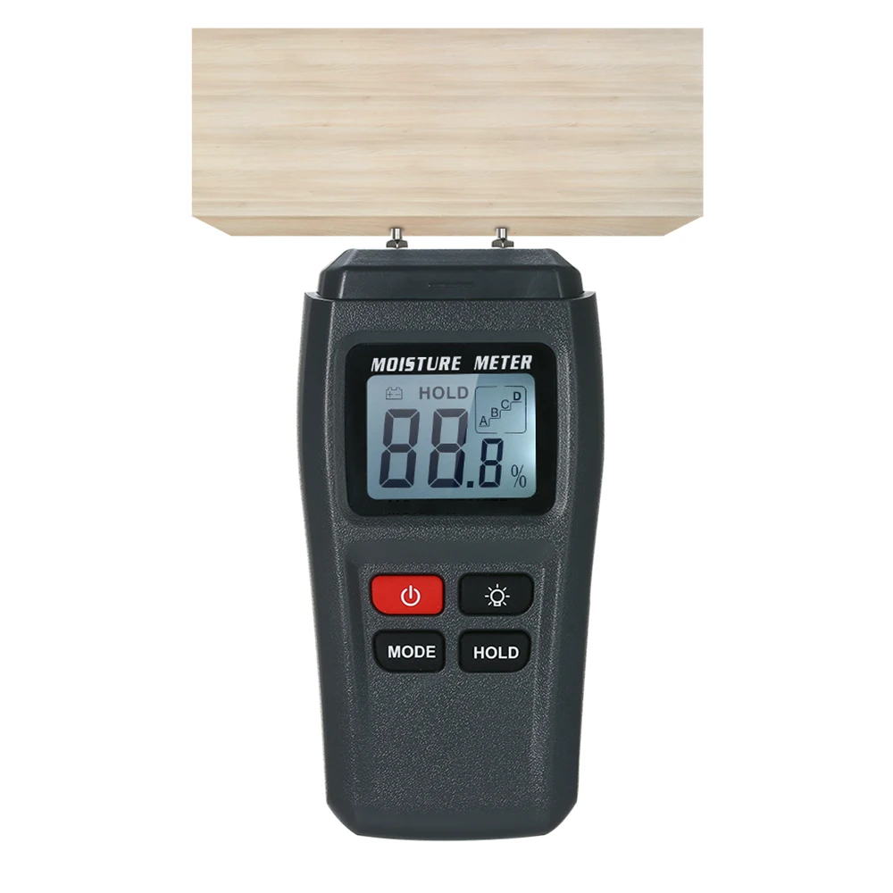 Digital Wood Moisture Meter Handheld LCD Lumber Damp Detector Timber Humidity Content Tester