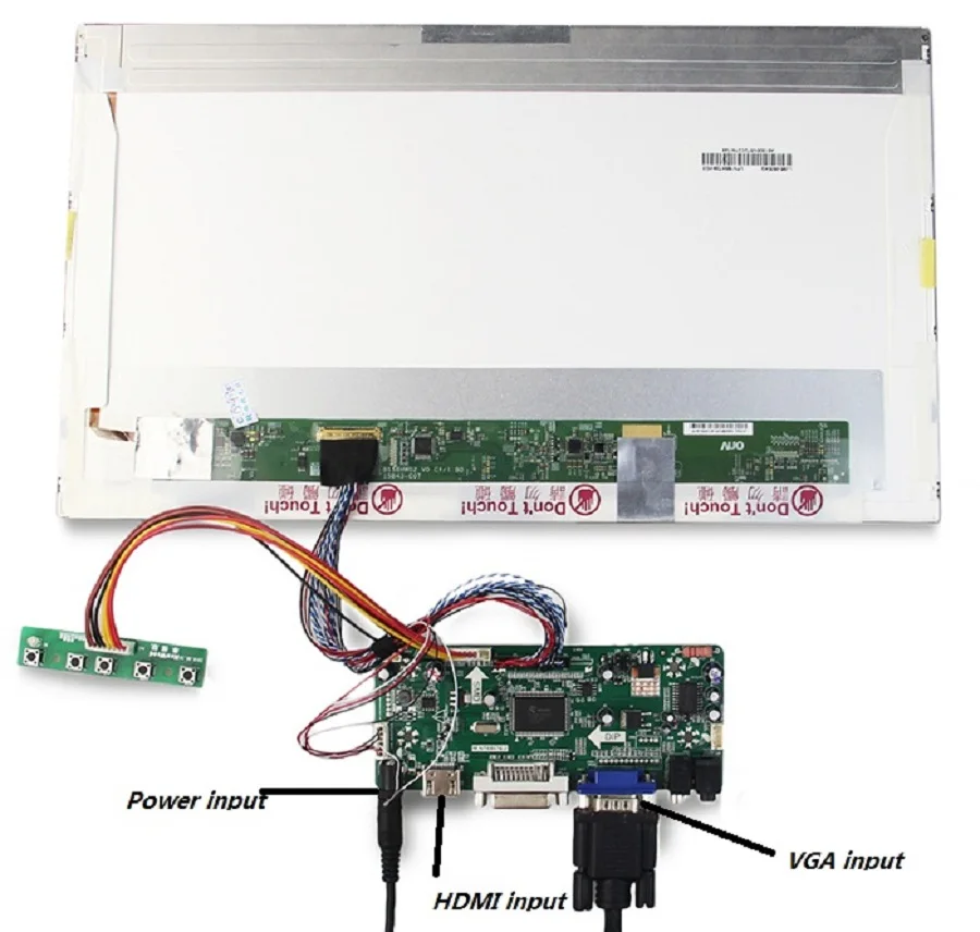 Светодиодный HDMI DVI VGA lcd DIY Aduio плата драйвера контроллера для 15," 40pin B156XTN02.2/3 1366X768 панель экрана монитора