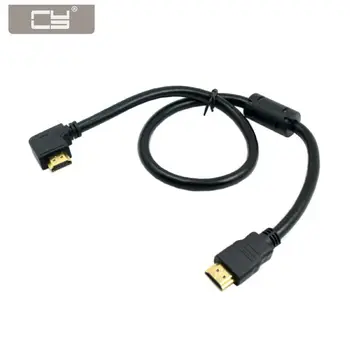 

CYDZ HDMI Male to HDMI Male 90 Degree Right Angled Cable Black Support 1.4 & 3D & Ethernet 50cm
