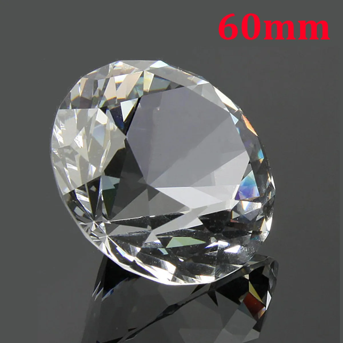 60 мм прозрачный большой K9 кристалл алмаз стекло домашнего искусства пресс-папье ремесло драгоценные камни декор свадебный орнамент коллекция фэн-шуй подарок