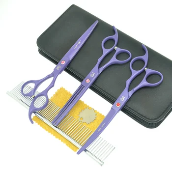 

Meisha 7.0" Japan Steel Grooming Scissors for Pets Dog Cutting Shears 6.5" Thinning Clipper with Comb Puppy Trimmer Tools HB0181