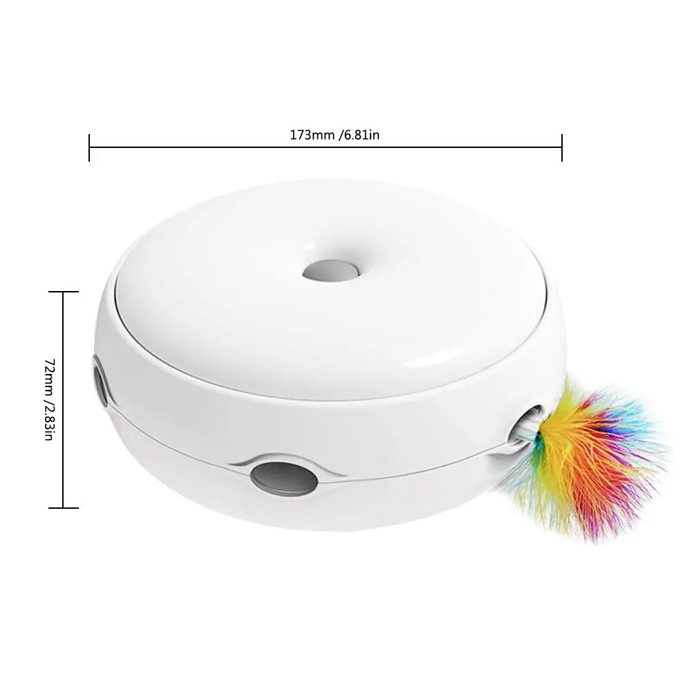 Electric Cat Toy Smart Teasing Cat Stick Crazy Game Spinning Turntable Cat Catching Mouse Donut Automatic Turntable Interactive