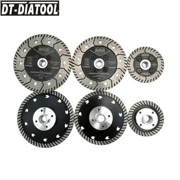 

DT-DIATOOL 2pcs Dia 75/115/125mm Diamond Cutting Disc Grinding Saw Blades for Grind Granite Marble Concrete M14 or 5/8-11 thread