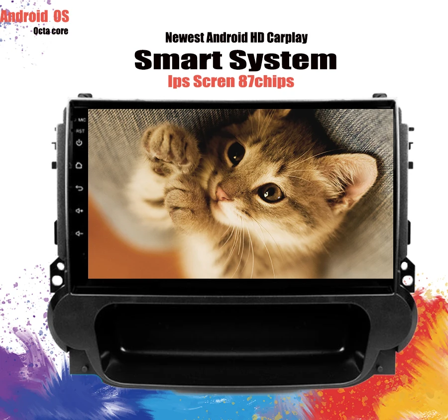 Sale 9" Octa Core 4+64GB Android 9.1 Car DVD Player For Chevrolet Malibu 2012 2013 14 Car Electronics GPS Navigation Head Unit System 1