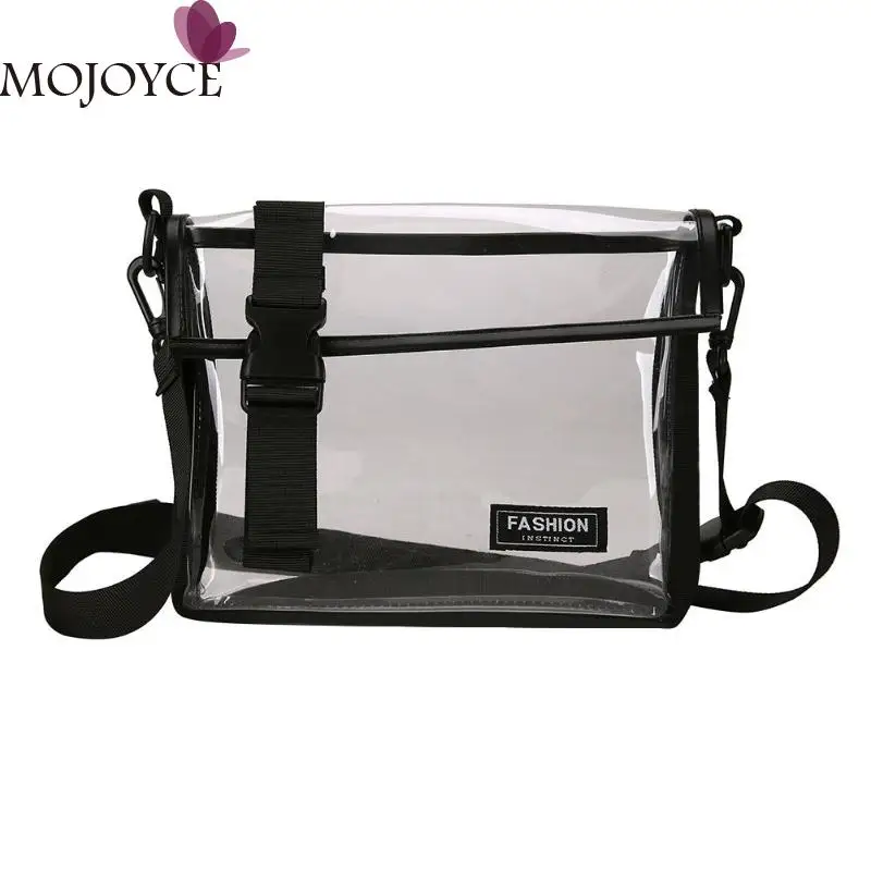 

2019 New Fashion Leisure Boys Girls Transparent PVC Shoulder Messenger Bags Unisex Square Casual Crossbody Bags bolsa feminina
