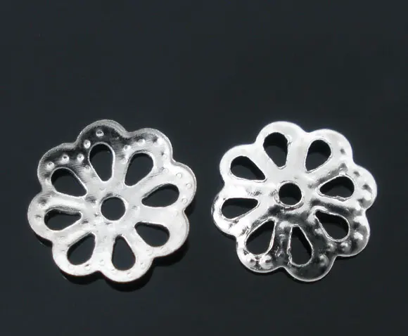 

Lovely 2000 PCs Silver Tone Flower Bead Caps Findings Fit 8-16mm Bead (B04336)