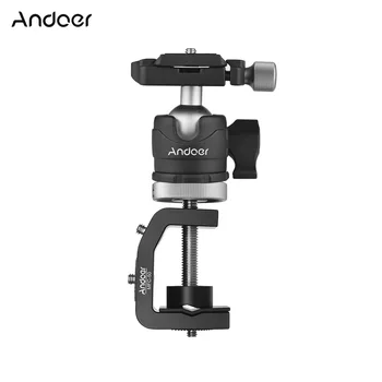 

Andoer MFC-50 Heavy Duty Desk C-shaped Clamp Window Glass Clamp with Andoer Ball Head for GoPro Action Camera for DSLR Clamping