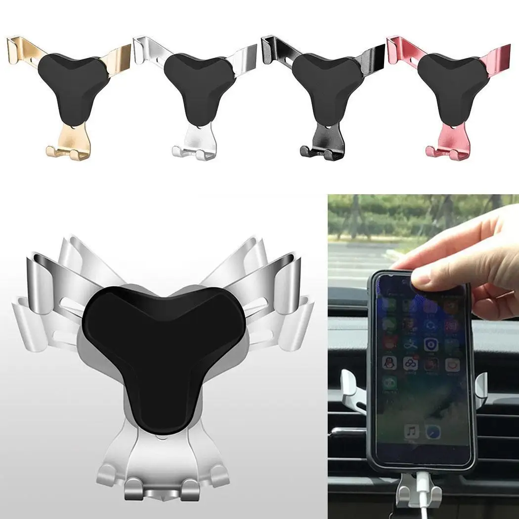 

Sailnovo Y-shaped Auto Phone Holder Air Ventilation Grille Gravity Mobile Phone Holder Car Mount Stand for General Mobile Phone