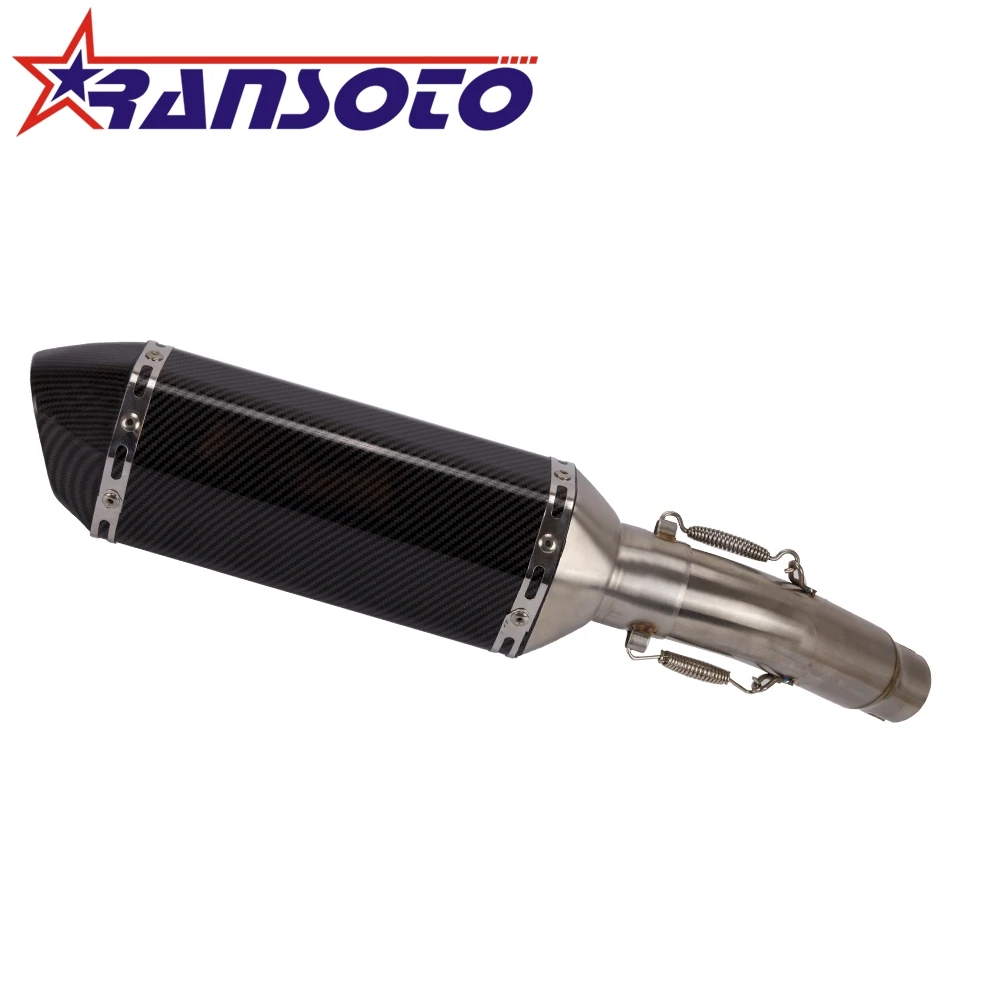

RANSOTO Motorcycle Exhaust System Slip On Middle Pipe Link Muffler For Suzuki GSXR600 GSXR750 GSXR-R 600 750 2011-2017 Slip-On