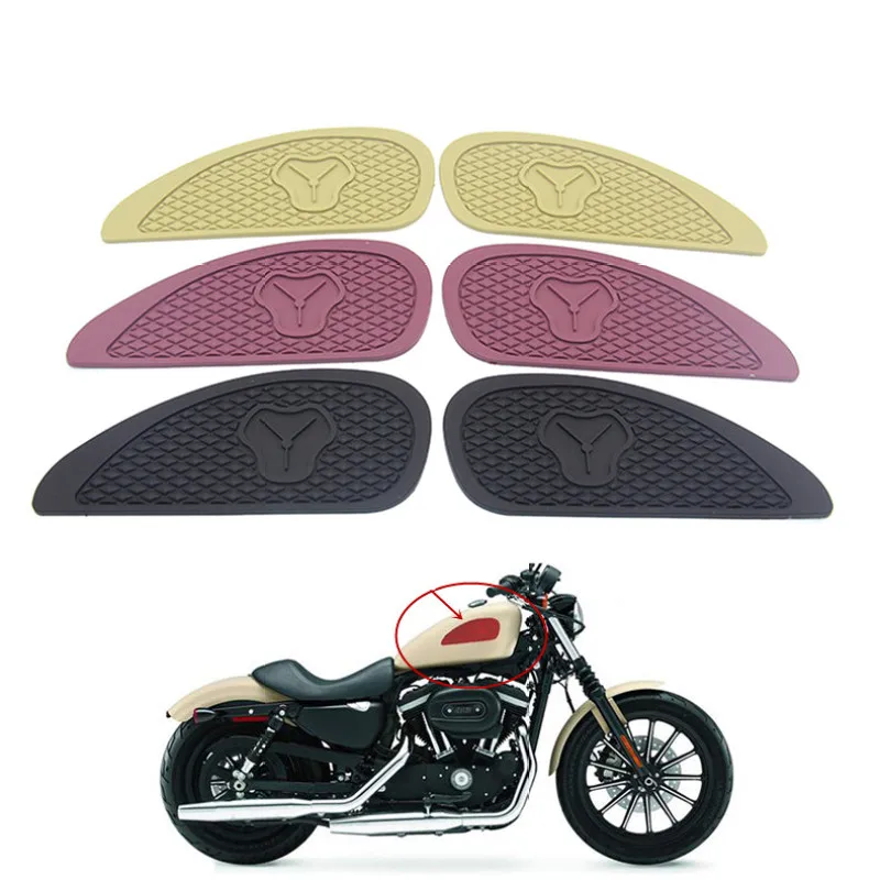 

CARCHET 1 Pair Retro Motorcycle Cafe Racer Gas Fuel Tank Rubber Stickers Pad Protector Sheath Knee Grip Protective for Honda