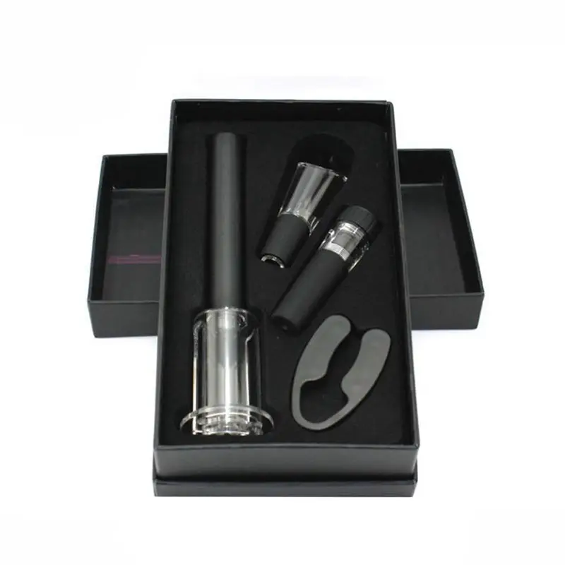 

Hot Sale 4 Pcs Wine Opener Set, Air Pressure Pump Bottle Opener Gift Box Includes Wine Opener Kit Vacuum Stopper and Wine Pour
