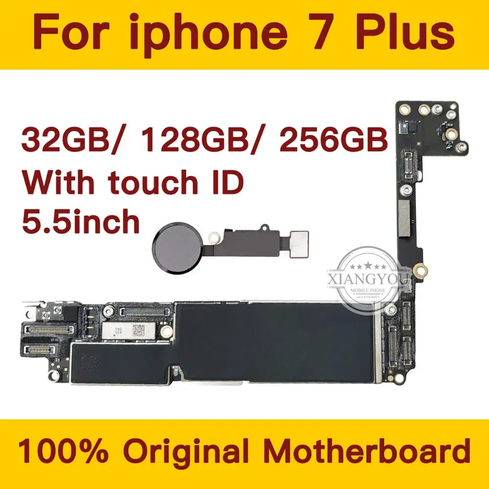Для iPhone 7 Plus материнская плата с Touch ID чипами оригинальная разблокированная 32 ГБ 128