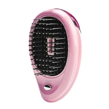 

Portable Electric Hair Ionic Brush Hair Straightener Brush Negative Ion Comb Anti-Static Massage Straight Hair Comb