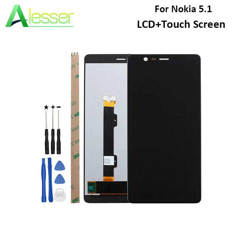 

Alesser For Nokia 5.1 LCD Display And Touch Screen Screen Digitizer Assembly Replacement For Nokia 5.1 With Tools And Adhesive