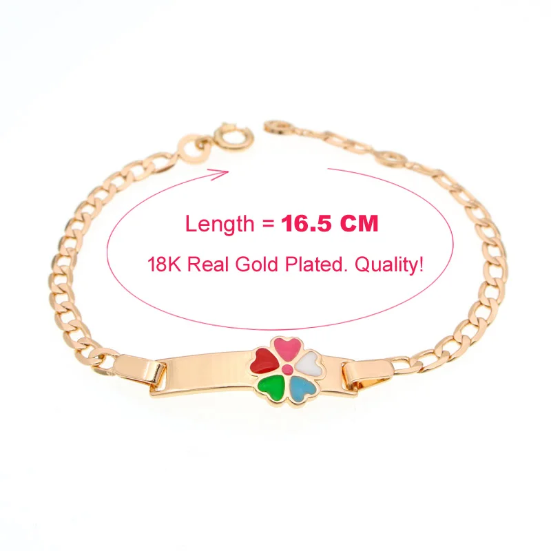 Красочные детские браслеты золотые ювелирные изделия крещение Bijoux Enfants brasalete Bebe