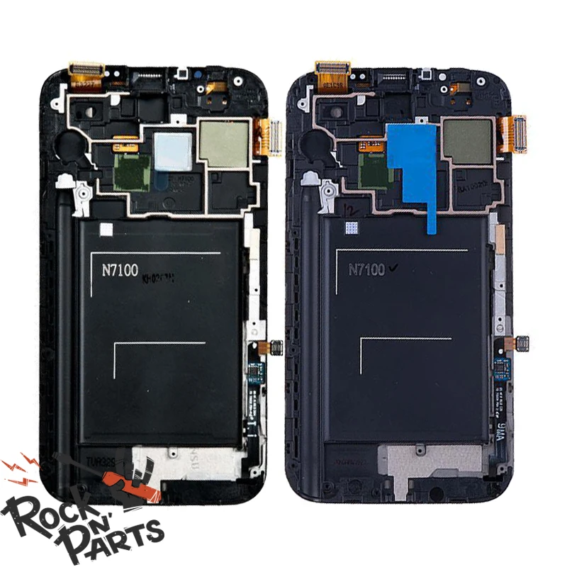 100 Original AMOLED LCD display assembled with touchscreen with frame for Samsung Galaxy Note 2 GT 4