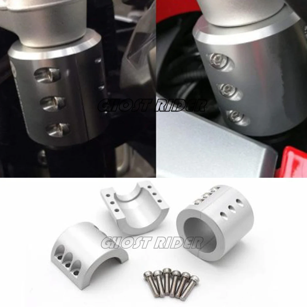 

for BMW R1200GS/ADV Adventure 2013 2014 2015 2016 Silver 2PCS Front Fork Tube Shock Boot Slider Cover