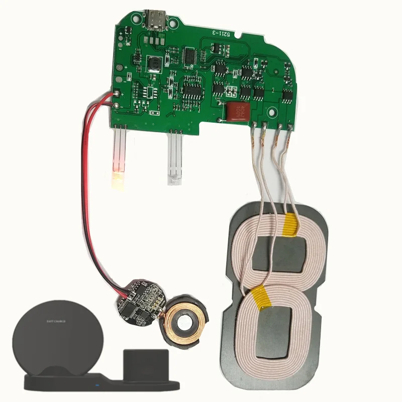 Мобильный телефон часы гарнитура 3в1 быстрое Qi Беспроводное зарядное устройство PCBA плата тип-c высокое качество Беспроводная зарядка стандартные аксессуары