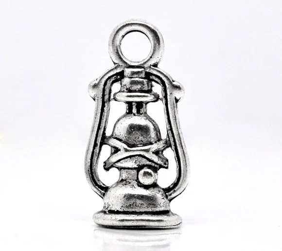 30 серебряных тонов фонарь Подвески 20x10 мм (B12174)|pendant dragonfly|pendant angelpendant candle |