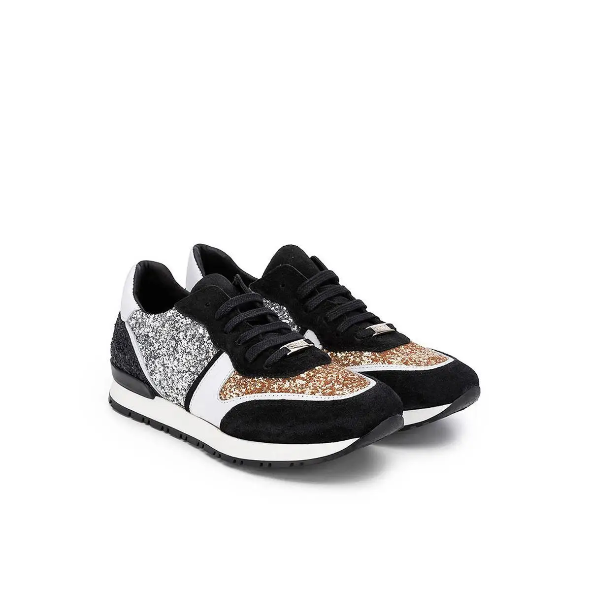 Glitter plata Oro Deportiva Mujer Zapatillas Oro Bajas Textil Cuple XxgwBCqw