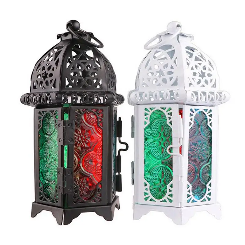 Retro Style Hollow Iron Windproof Candlestick Wall Decoration Home Candle Holder Party Decor Lantern | Дом и сад