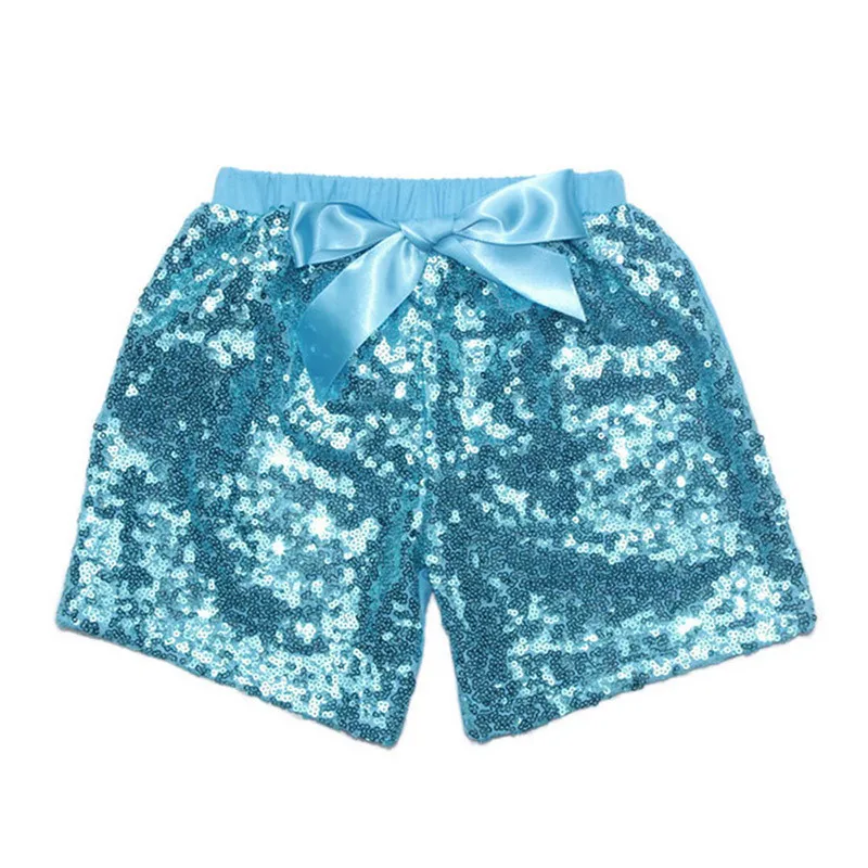 Fashion Infant Baby Girls Bow Party Shorts Bottoms Sequin Solid Regular Style High Waist Casual Shorts 5 Style Outfit 