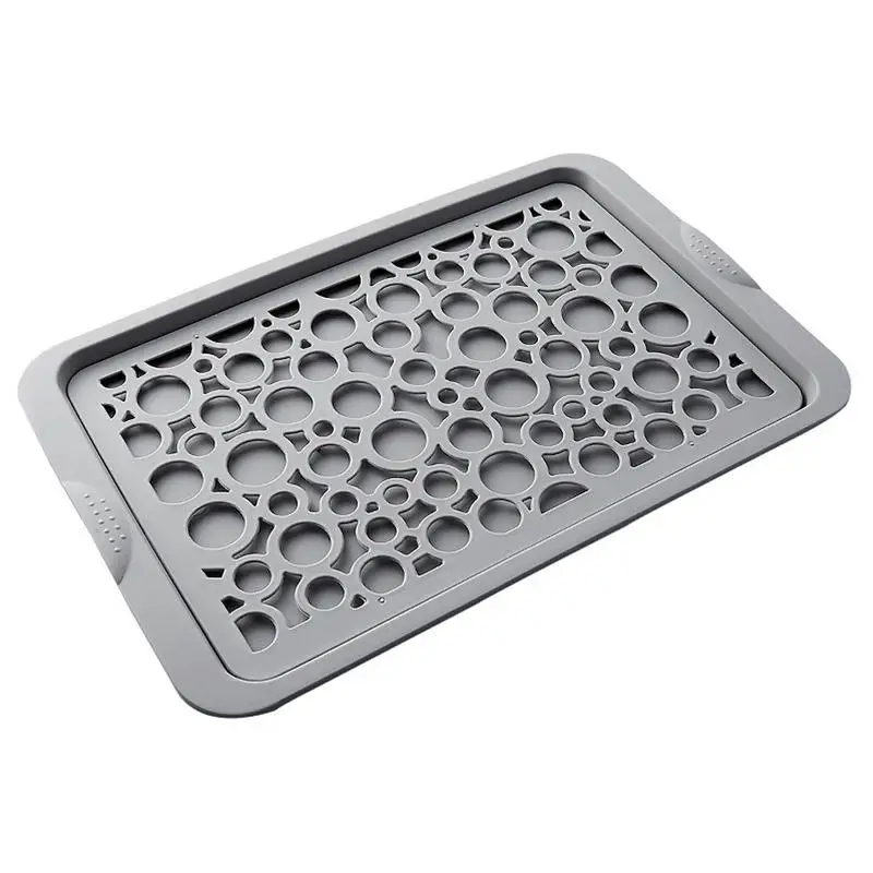 

Double Plastic Drain Pan New Home Rectangular Water Dashing Tool Living Room Kitchen Tea Cup Tray Fruit Storage Plate