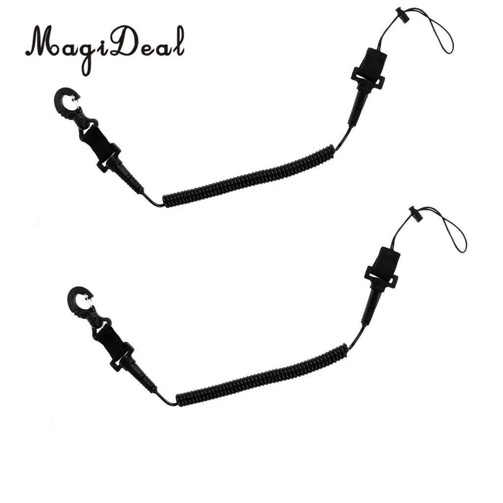 2Pcs Coil Dive Lanyard Spring Clip Scuba Diving Camera Accessories