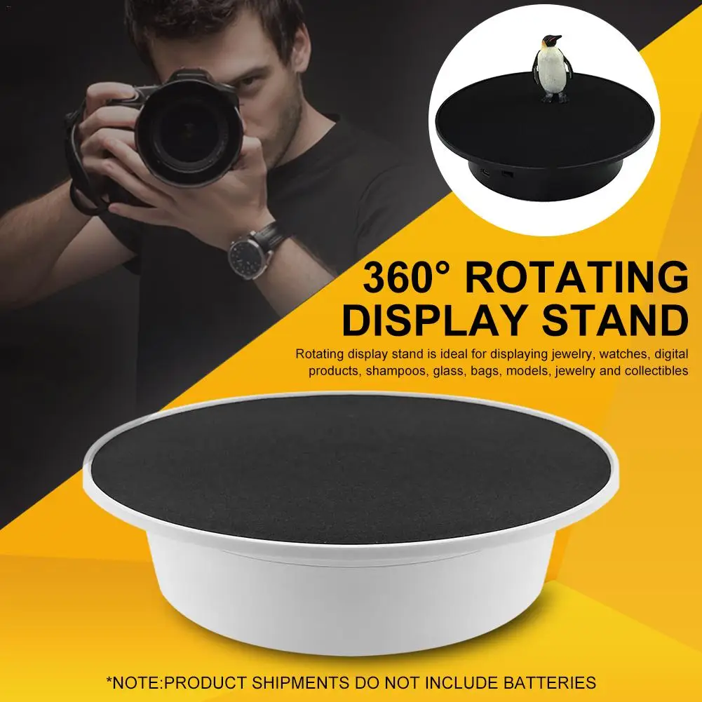 

USB Display Stand Electric Turntable Take Photos 360 Degree Rotating Holder For Displaying Jewelry Watches Digital Product Model