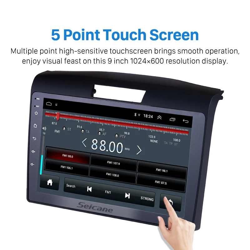Seicane 9 дюймов Автомобильный Радио gps навигация мультимедийный плеер для 2011 2012 2013 Honda CRV Android 8,1 Поддержка TPMS DAB
