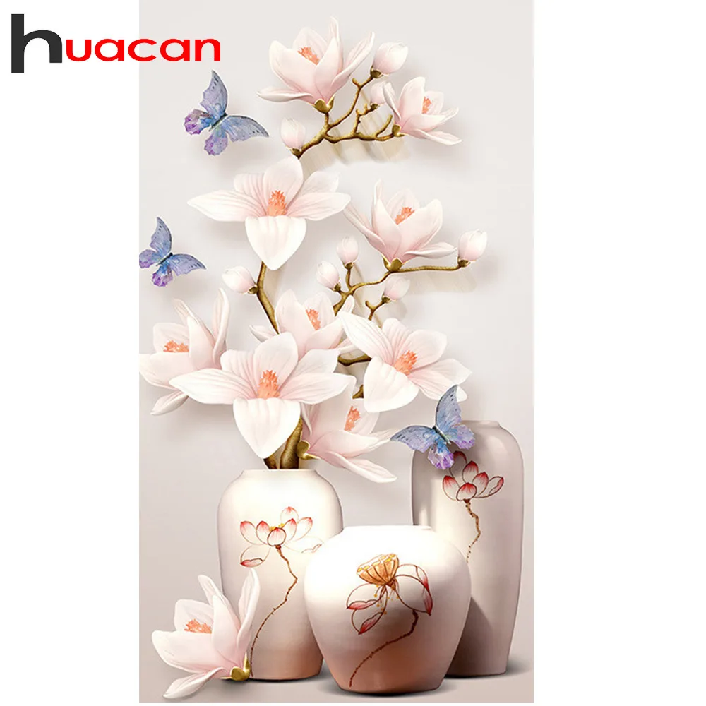 

Huacan Diamond Embroidery Flower Pictures Of Rhinestones Diamond Painting Full Square/Round Diamond Mosaic Floral Beading