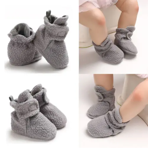 

Pudcoco 2019 New Brand Toddler Non-Slip Boot Socks Kids Baby Solid Warm Shoes Anti-slip Slipper