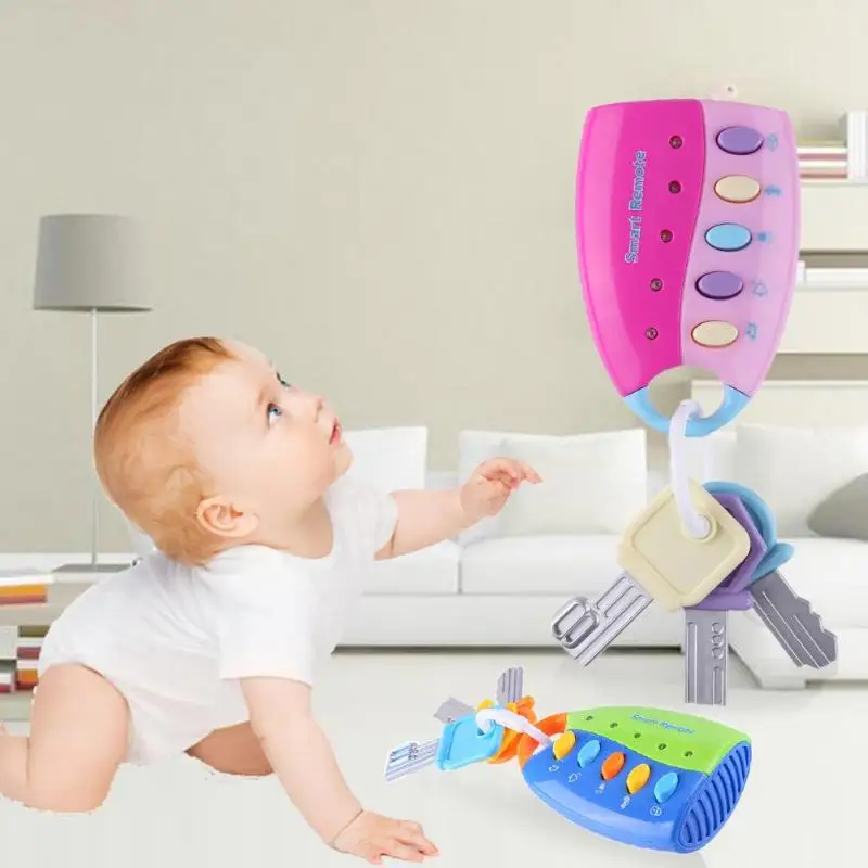 

Musical Toy Colorful Flash Sounds Remote Car Voices Car Key Pretend Play Toys for Baby Musical Car Key Toy Kids Educational