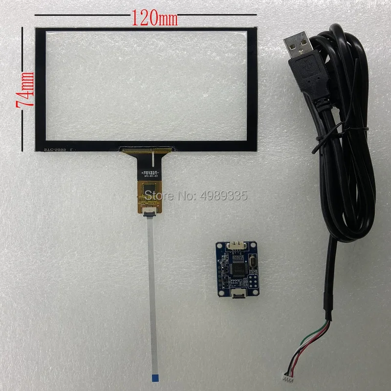 

5-дюймовый емкостный сенсорный USB-интерфейс, поддерживает ОС Windows 8, 10, linux и Android, 120x74 мм