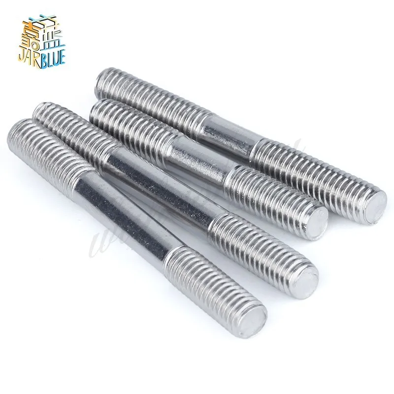 

10PCS M5 Stainless Steel Double End Threaded Screw Headless Double Thread Studs Bolt M5*110/120/130/140/150/160/180/200mm