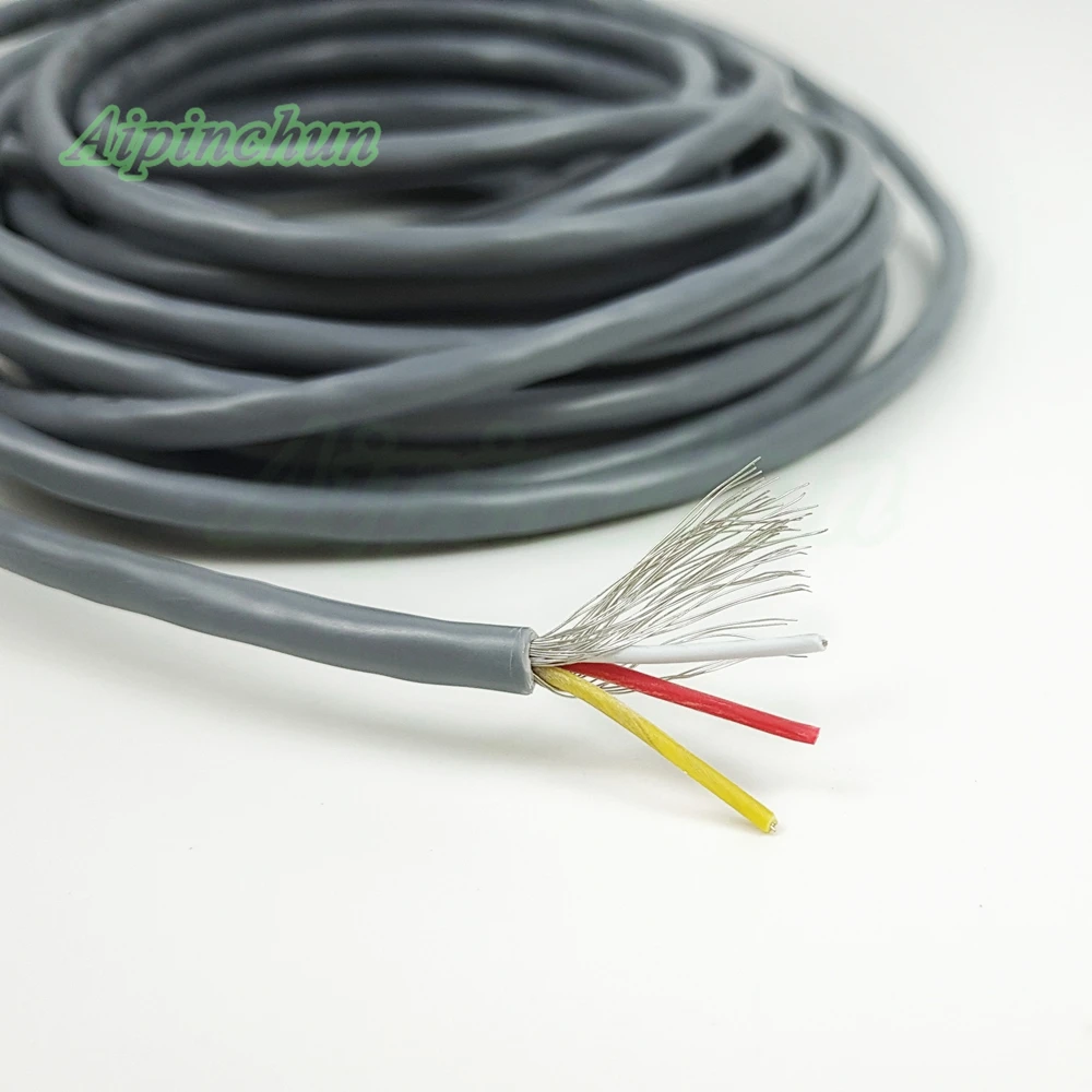 Aipinchun 2 метра 3 4 5 ядер экранированный провод UL 2547 28AWG 1 канал кабель аудиосигнала