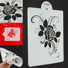 JX-LCLYL роза цветочный трафарет торт формы для выпечки распыление для украшения с помощью сахара плесень для свадьбы