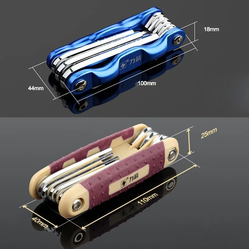 LIJIAN 8/9 шт. в сложенном виде шестигранник для шлица «звездочка» Набор торцевых гаечных ключей Британский метрических сливы внутри отвертка шестигранный ключ инструменты для походов и ручной бытовые инструменты для ремонта