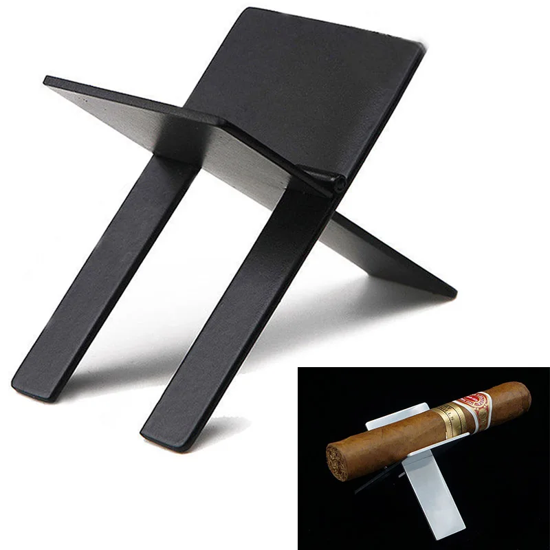 JX LCLYL New Classic Black Alloy Foldable Cigar Cigarette Holder