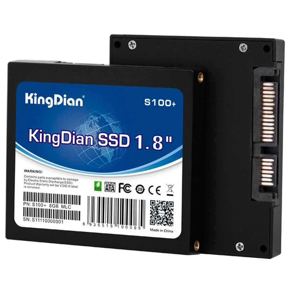 KingDian 1,8 дюймов SATA II Малый Ёмкость S100 + SSD Внутренний твердотельный накопитель Скорость комплект обновления для настольных ПК Игр