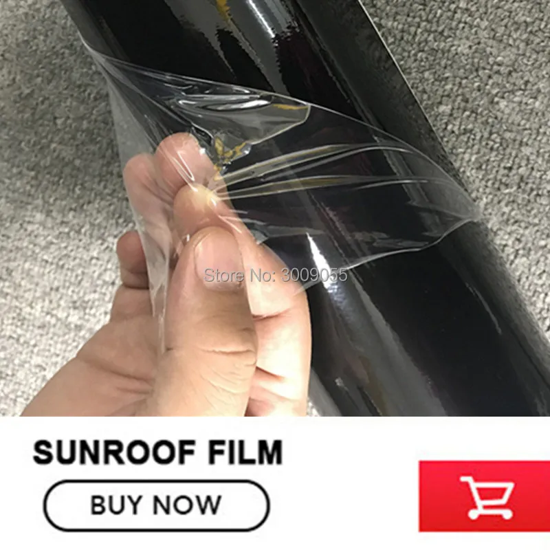 

OPLARE 150 Microns Black Car Panoramic Sunroof Sticker black roof car vinyl wraps /sunroof vinyl film by