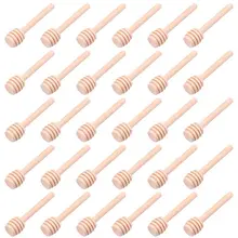 30 шт. мини деревянные палочки для меда, 8 см сервер для меда кувшин с дозатором